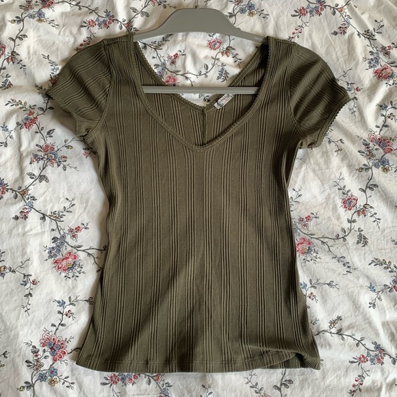 Free People Intimately Green Top - Picture 1 of 7
